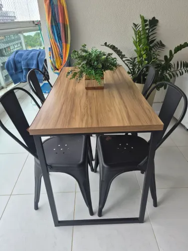Cadeira para mesa jantar, varanda, bar... , preta