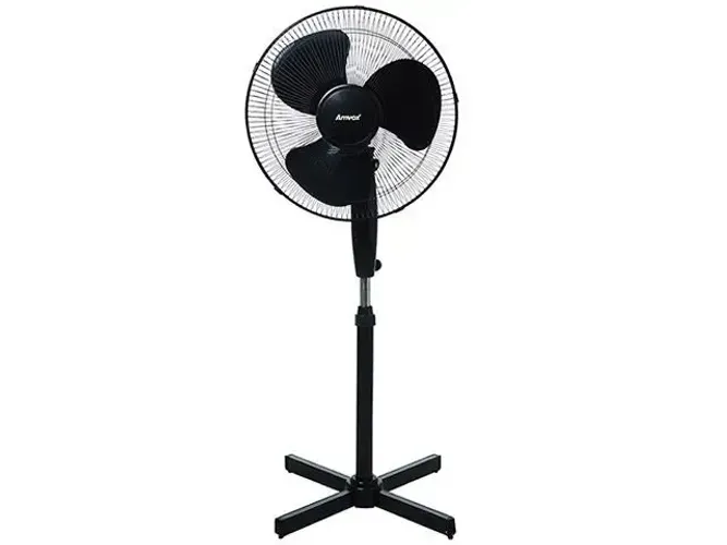 Ventilador Torre Coluna Pedestal 3 Pás Preto 110v Calor 40 Cm 60hz Preto 127v Plástico 3