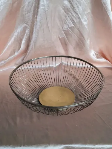 fruteira em prata e latão super antiga antiquario decoração vintage estilo moderno anos 60
