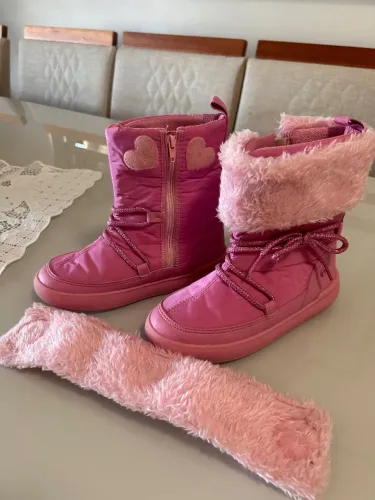 Bota infantil rosa da bibi TAM 31