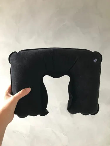 Travesseiro de Pescoço Inflável Preto
