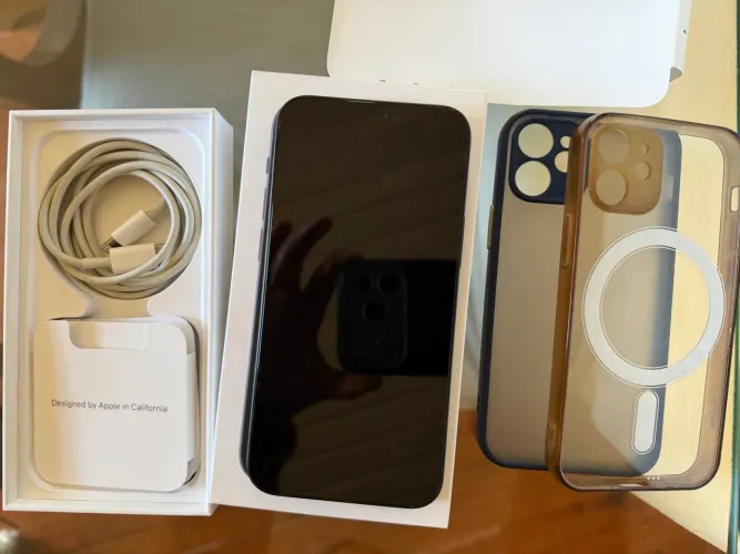 iPhone 12 mini preto 128gb com capinhas