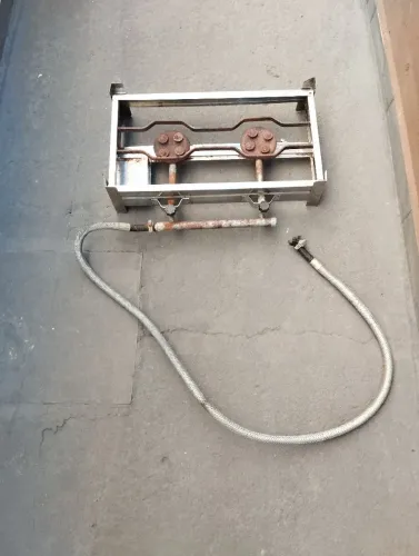 Fogareiro de Inox à gás duas bocas