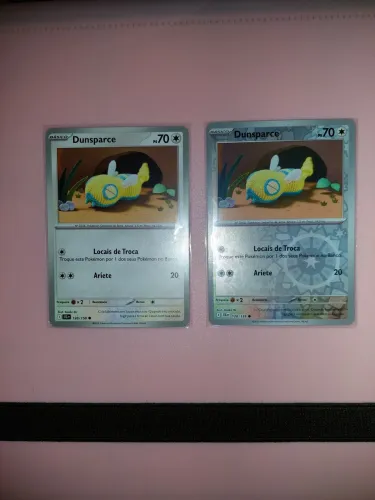 Duas cartas Dunsparce 120/159 NM (normal e reverse foil) ler descrição