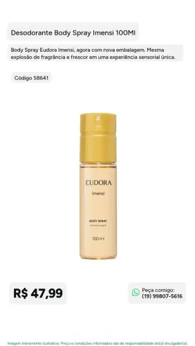 ? Body Spray Eudora Imensi