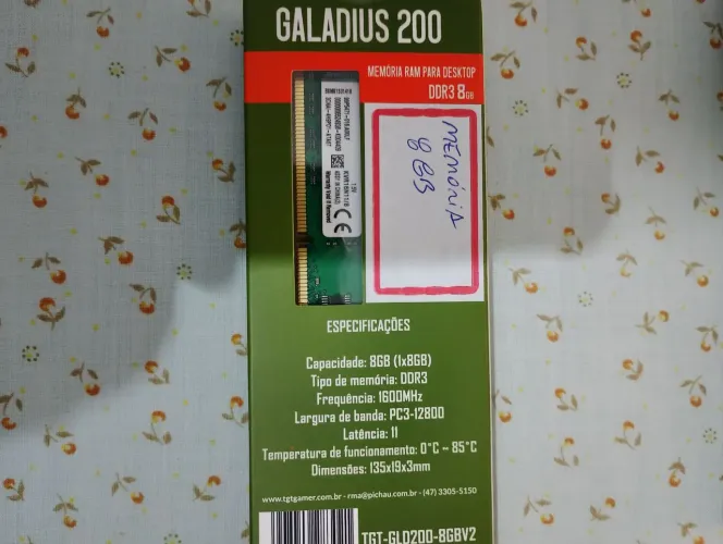 Memória RAM 8 GB 