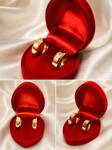 Alianças banhadas a ouro 18k