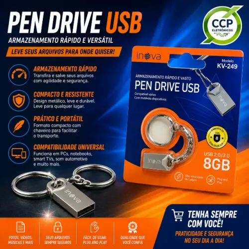 Pen Drive 8gb De Metal