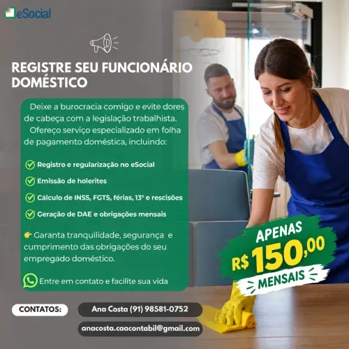 Registre seu Funcionário Doméstico