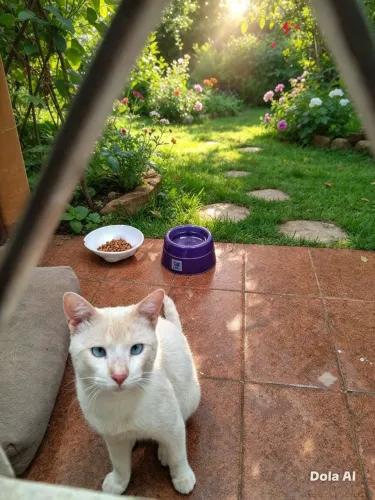 Gatinho macho aparenta 2 anos 