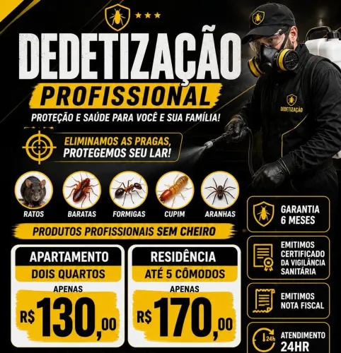 Dedetização promoção residência e apartamento