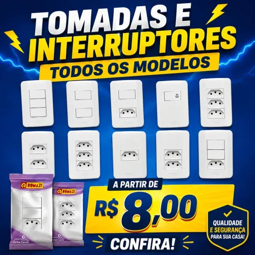 Tomadas e interruptores