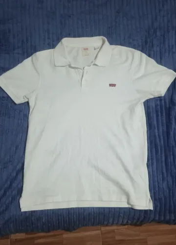 Camisa Polo Levi's Original Branca Tam P (S) 100% Algodão