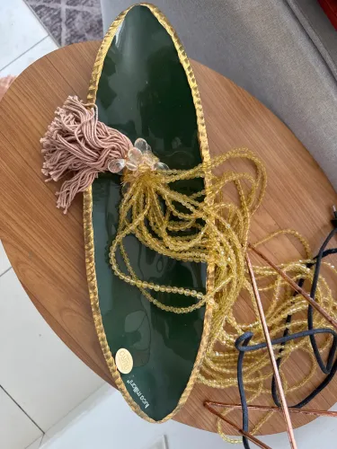 2 peças de decoração folheada a ouro 