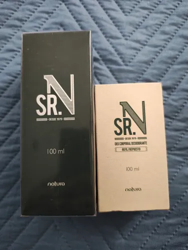 2 perfumes SR.N da Natura, 1 desodorante SRN NOVOS NA CAIXA