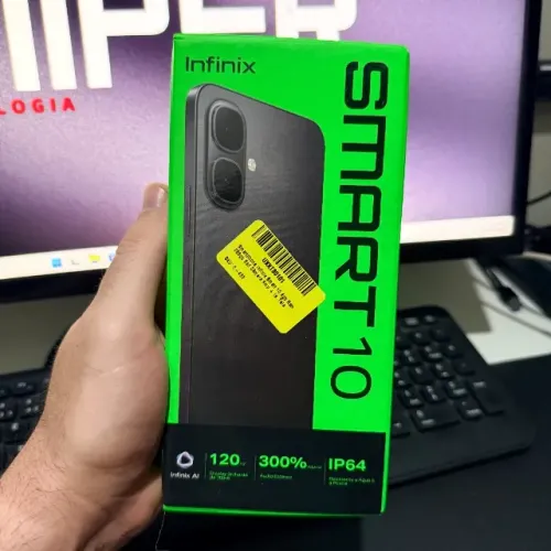 Celular Infinix Smart 10 256GB 4GB RAM Tela 6.67" Dual Chip Novo Smartphone lacrado
