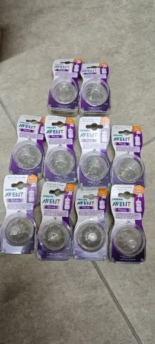 Lote de 10 Bicos para mamadeira Philips AVENT PÉTALA 6M+