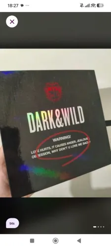 album bts dark & wild *sem photocard*