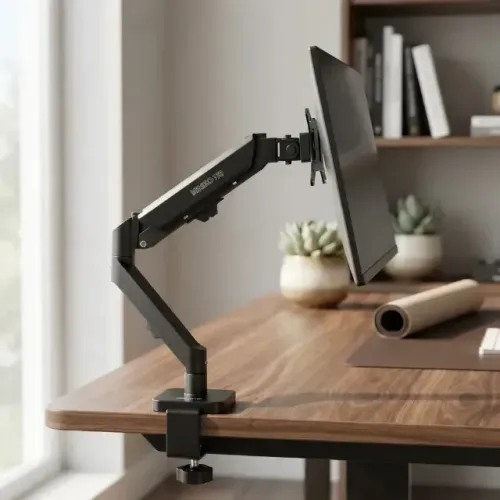 Suporte Articulado Para Monitor 13 a 32 Pistão a Gás Ajustável Zinnia Nimbo 110 Preto