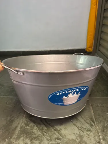 Bacia Champanheira de Bebidas de Inox com Alça