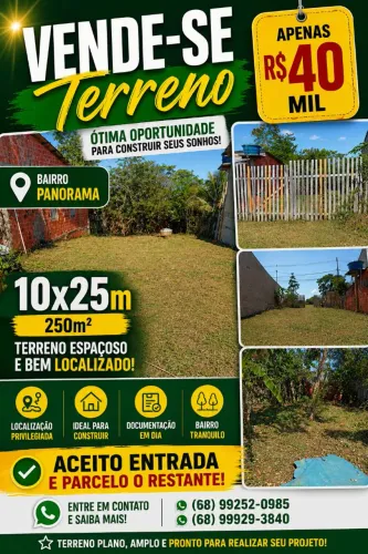 Vendo esse terreno no panorama