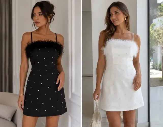 Vestido pluma