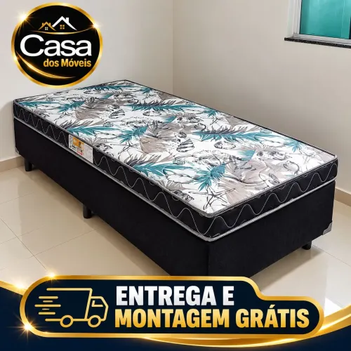 Cama solteiro Base com colchão D20 12cm