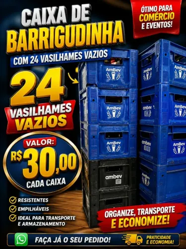 Caixa de cerveja vazia