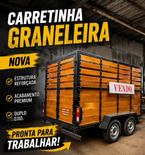 REBOQUE CARRETINHA GRANELEIRA NOVO