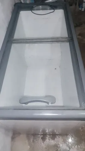 Freezer tampa de vidro gelopar 450 litros