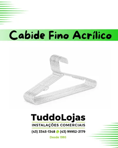 Cabide Fino Acrílico Adulto