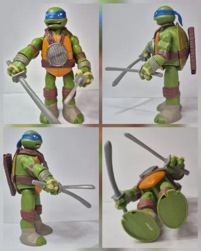 Boneco Tartarugas Ninja Leonardo Hand-To-Hand Fighters Playmates 2014 - 100% Completo