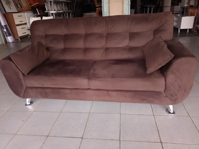 Sofá living marrom chocolate 2 MTS 