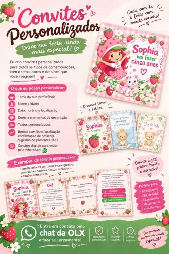 ? CONVITES PERSONALIZADOS PARA SUA FESTA! ?