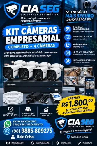 Kit monitoramento CFTV Intelbras