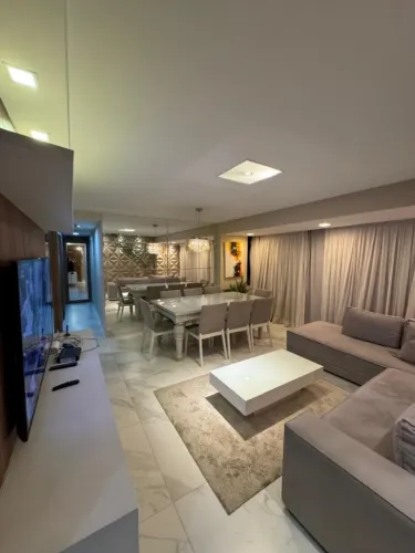 Apartamento Mobiliado para Locação, Capim Macio, 3 dormitórios, 2 suítes, 3 banheiros, 3 v