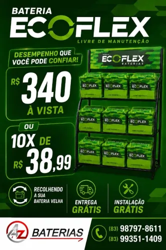 Bateria Ecoflex 60 - 1 ano de garantia