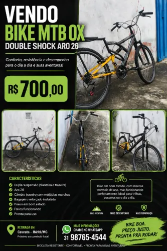 Bike MTB aro 26 Double Shock da marca OX