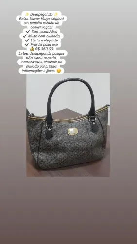 Vende-se bolsa Victor Hugo.