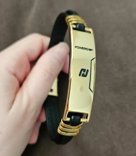 Pulseira em couro sintético powerchip 