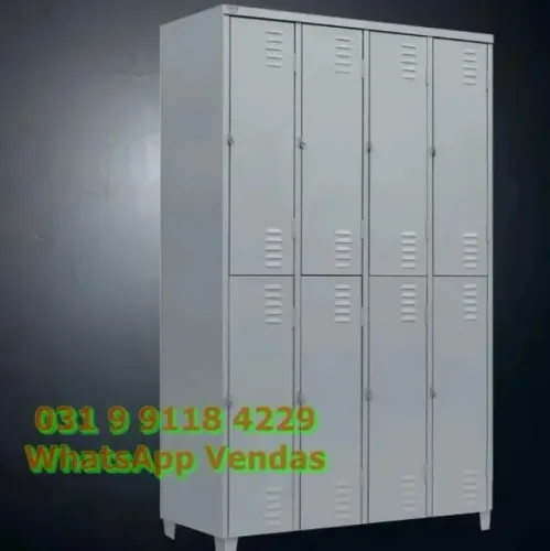 Armário de aço Roupeiro para vestiário 8 Portas Grandes Novo Frete gratis