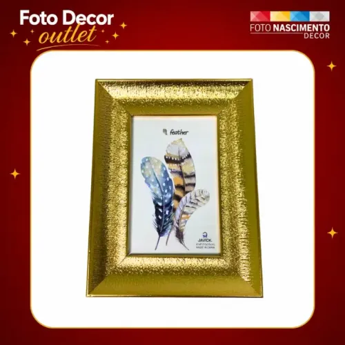 Porta-Retrato Dourado 10x15 cm