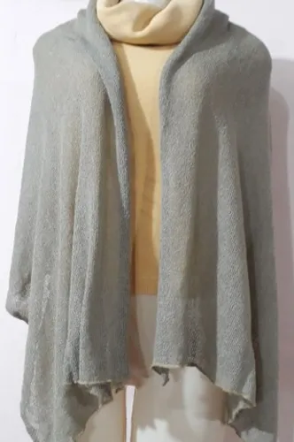 Cachecol grande cobre as costas, tecido de linha