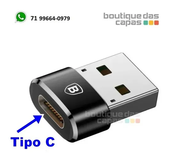 Adaptador Conversor Usb Macho x Otg Tipo C Fêmea iphone 11 iphone 12