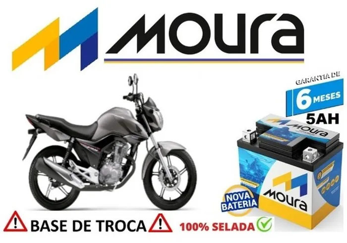Bateria Moura 5Ah Honda Fan 2016