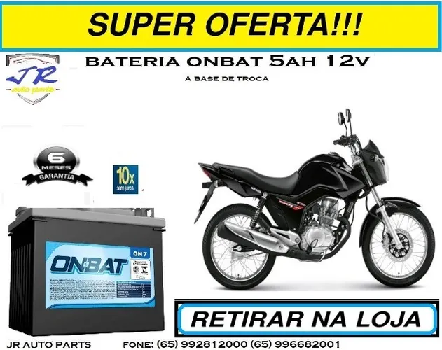 Bateria onbat 5ah Honda Fan 2014