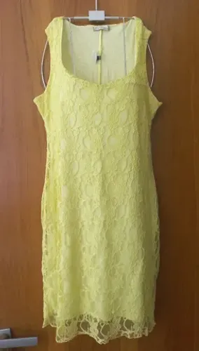 Vestido Renda Amarelo Tamanho M Réveillon Ano Novo