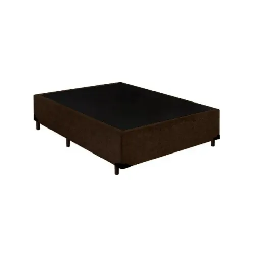 Cama Box Casal Suede Marrom