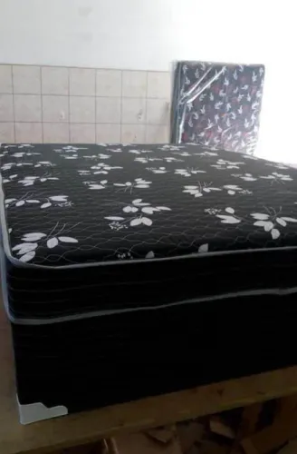 Cama Box Casal com Colchão Ortopédico