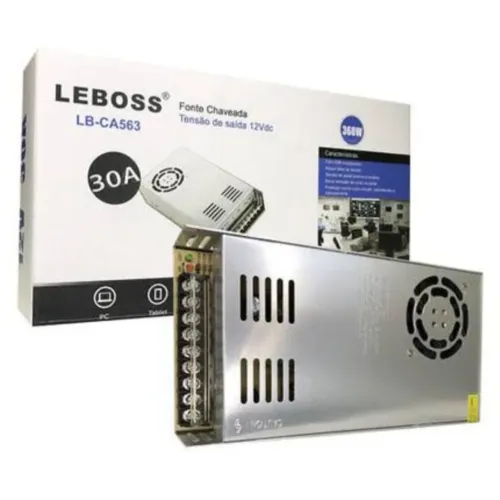 Fonte chaveada 30A 360w Real (som automotivo)